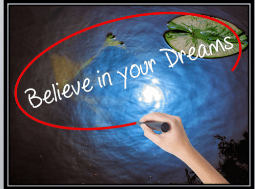 vision board believe in your dreams 