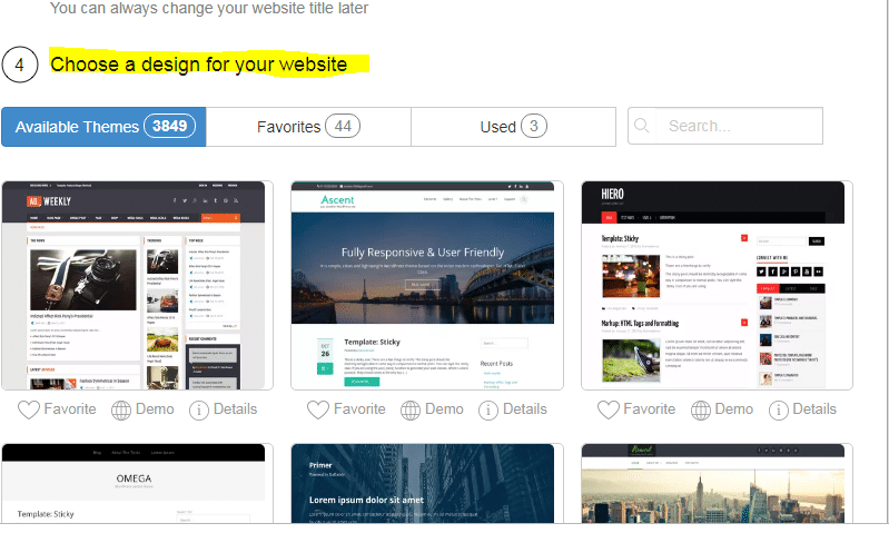 Chose your word press theme 