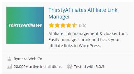 ThirstyAffiliates Affiliate link Manager
