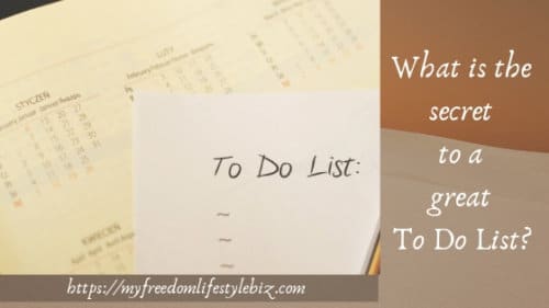 what is the secret to a successful to do list