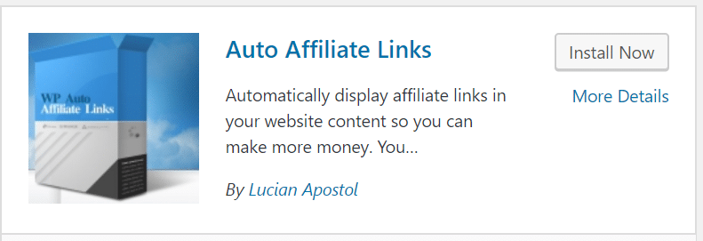 Auto Affiliate Link Plugin